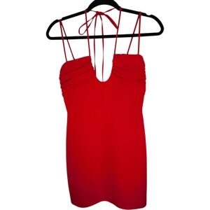 NBD Red Stella Mini Dress in Samba Red Size XS NWT